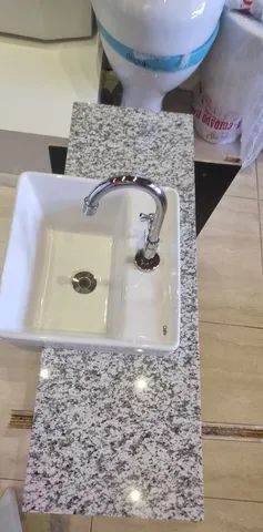 Pia banheiro completa branco dalas - Foto 4