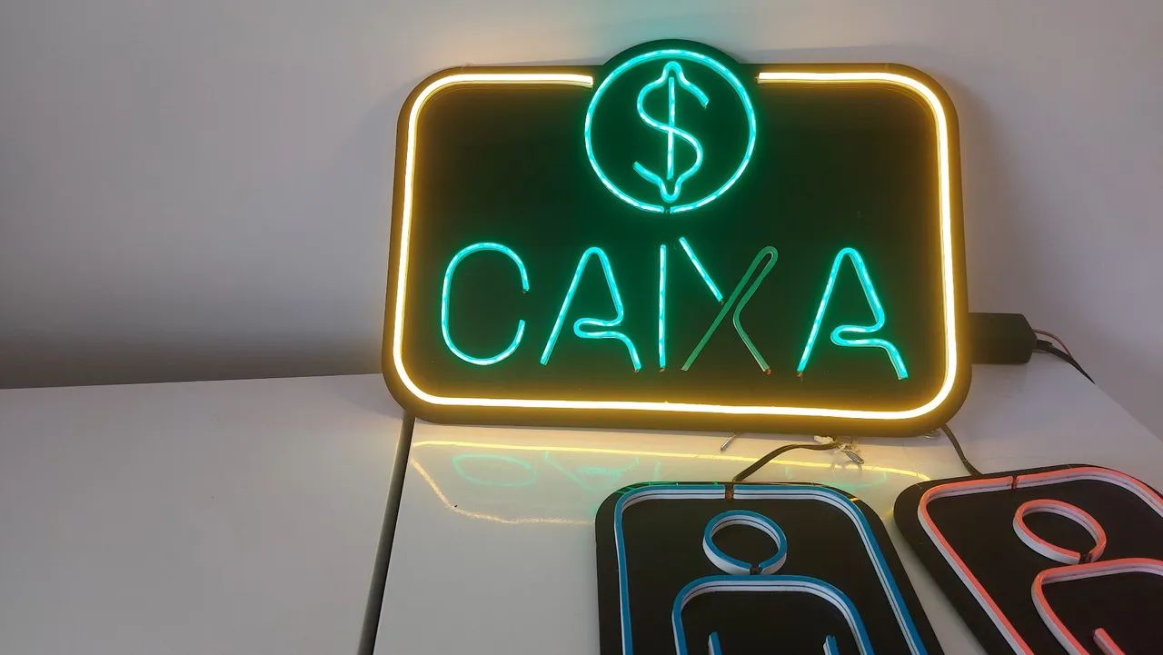 Placa Neon Caixa, Banheiro e Bar- Iluminação para seu negócio - Foto 2