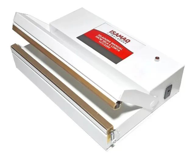 seladora para sacos plásticos sela e corta manual 30cm 110v/220v
