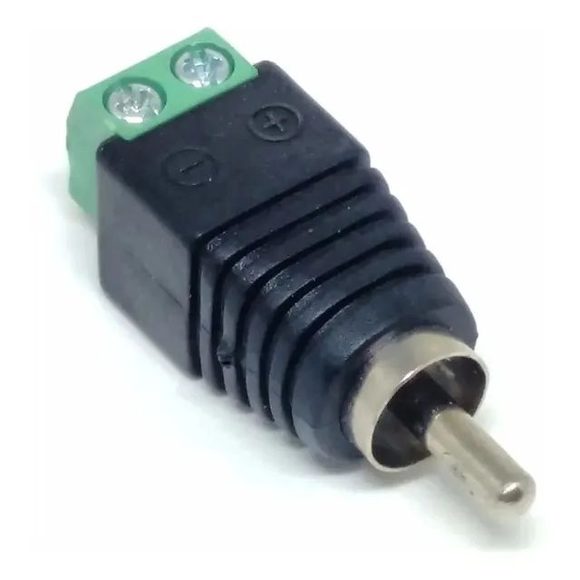 Adaptador Borne X Conector Plug RCA Macho para câmera