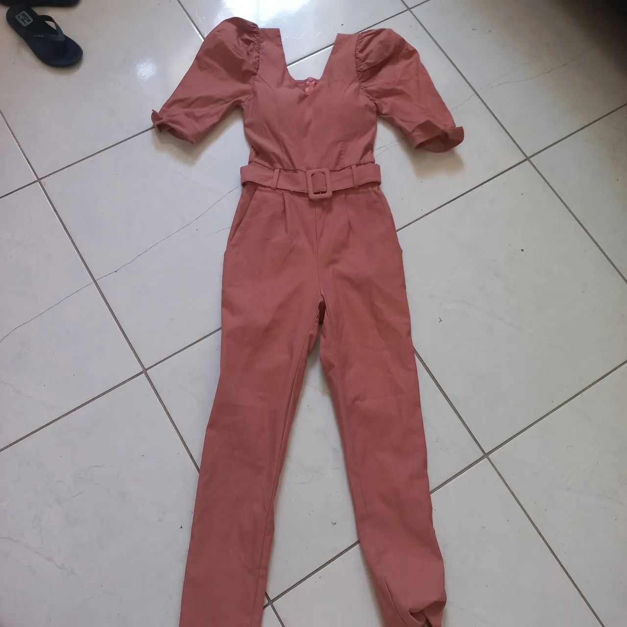 Macacão Feminino Rosa Claro - Novo