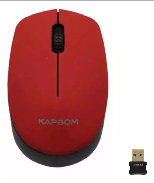 Mouse Sem Fio Kapbom Vermelho - USB