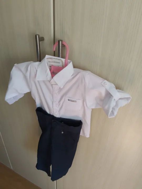 Batizado conjunto social branco para bebê - Foto 6