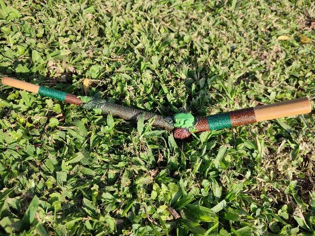Tepi Aplicador de Rapé Linha Encerada Longo kambo - Foto 4
