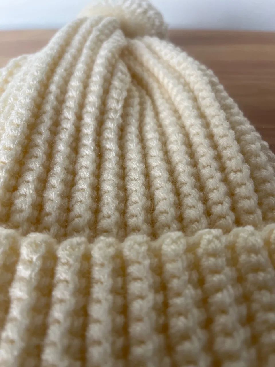 Touca de crochê- creme  - Foto 3