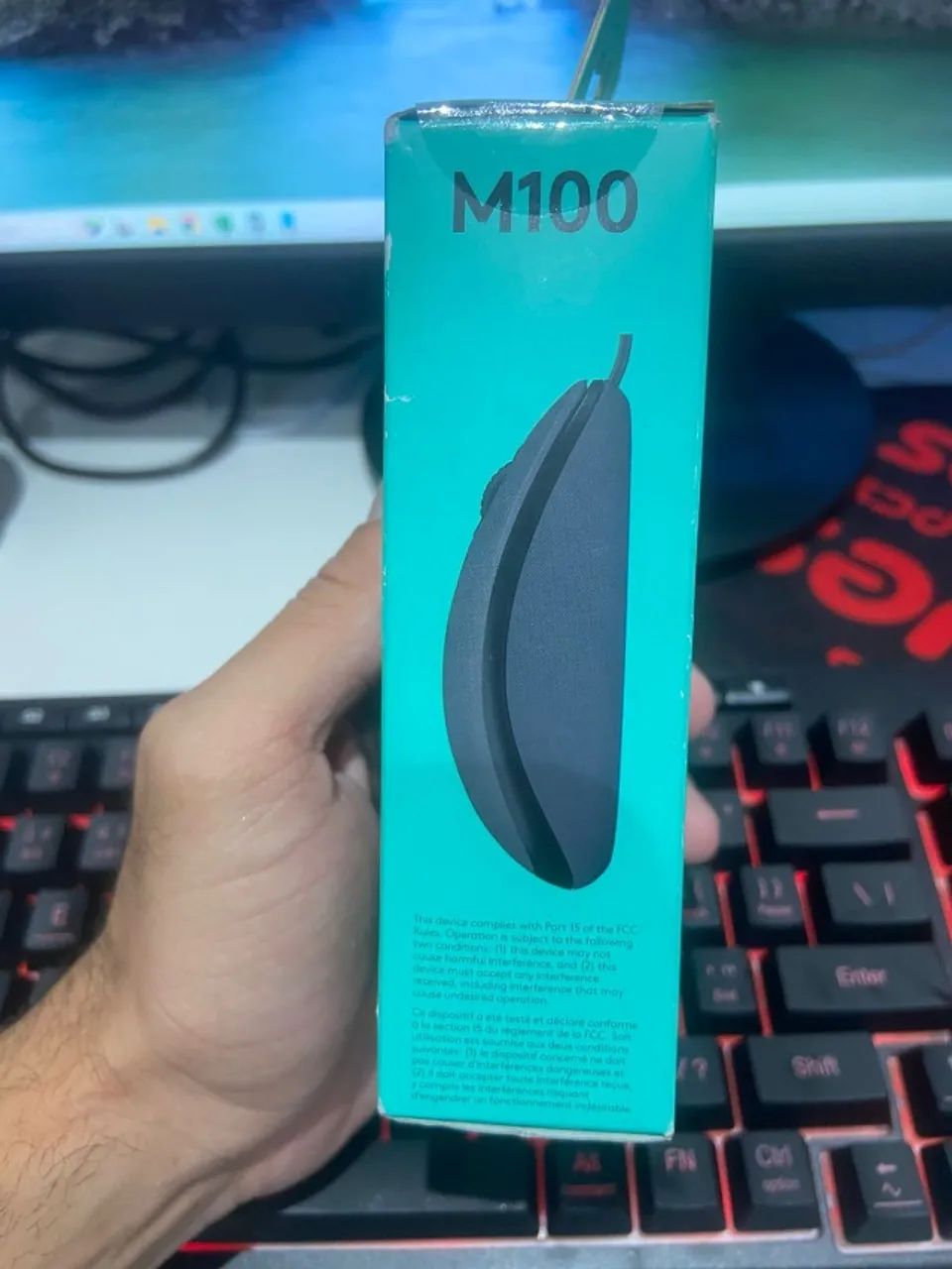 Mouse Logitech com Fio M100 Novo Lacrado - Foto 4
