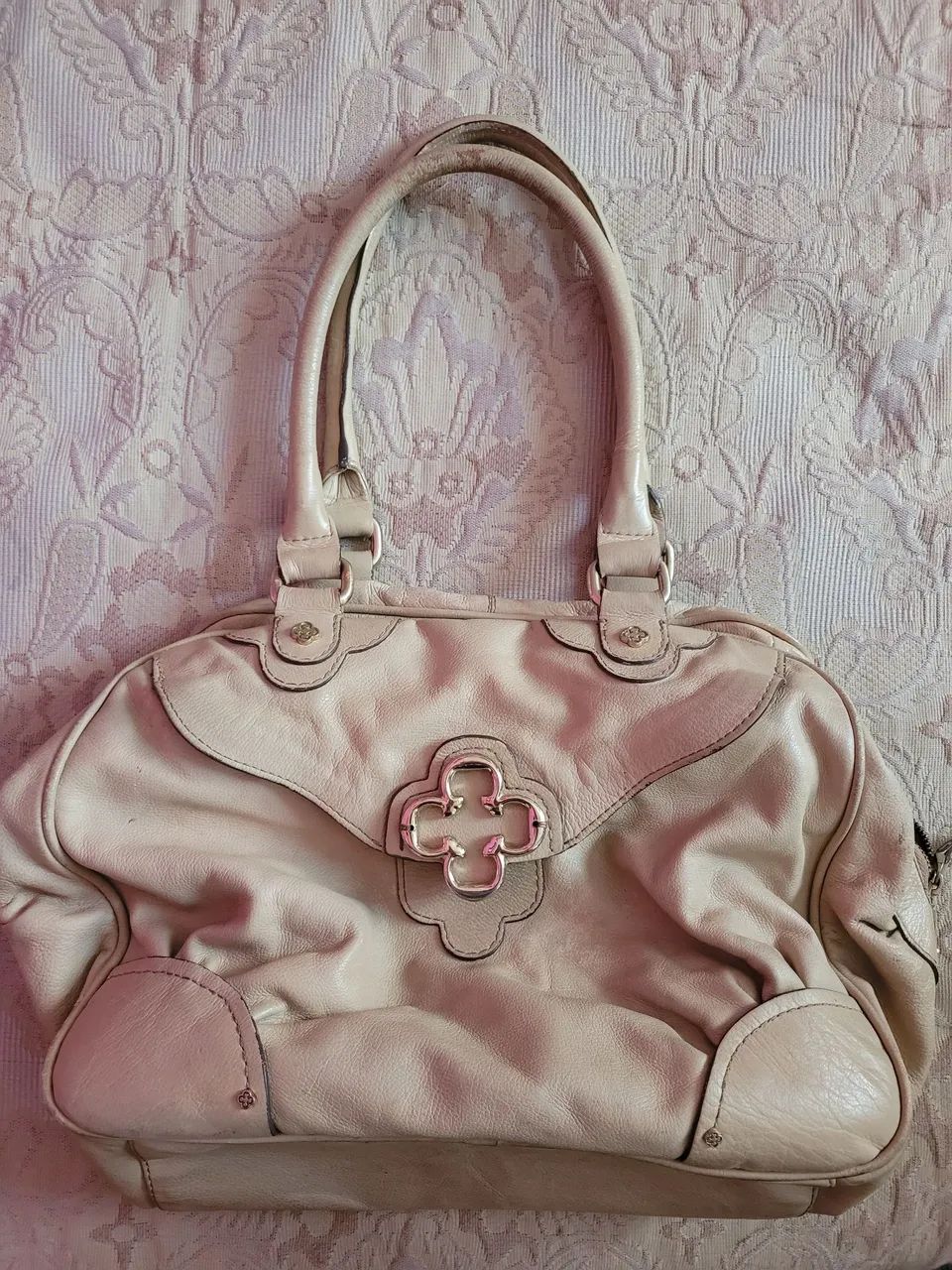 Bolsa média de couro legítimo capodarte