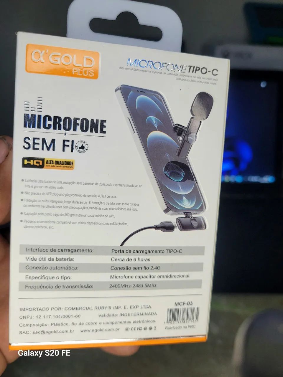 Microfone de lapela sem fio  - Foto 2