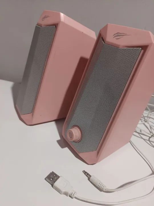 Caixa de Som para computador HAVIT Pink com RGB - Foto 2