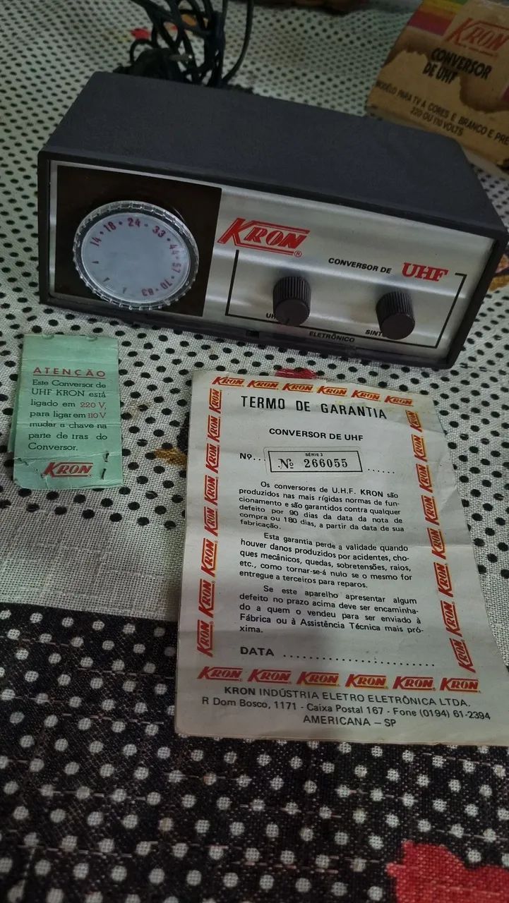 Conversor de uhf kron Raridade estado de Novo impecável 1954  