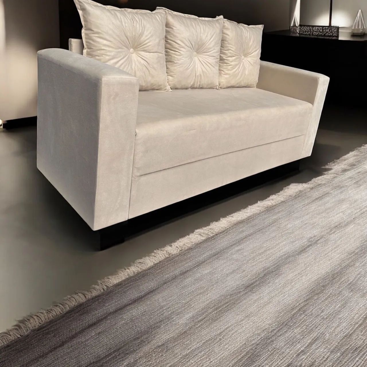 PAGAMENTO NA ENTREGA Sofá 2/3 com almofadas Soltas PUFF BRINDE - Foto 3