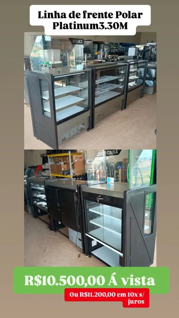 VITRINES POLAR USADAS AS 3 UNIDADES 