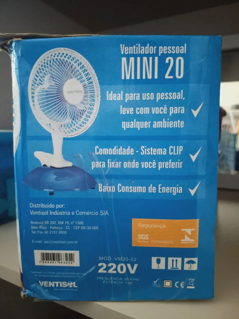 Ventilador pessoal MINI 20 VENTISOL - 220V - Foto 3