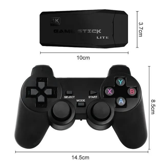 Videogame Stick 4k 64gb - com 10mil jogos + 2 Controles Sem Fio (Novo) - Foto 4