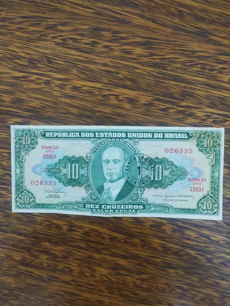 Nota Antiga De Dez Cruzeiros