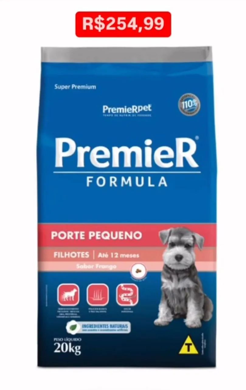 Ração Premier Formula Porte Pequeno Filhotes 20kg