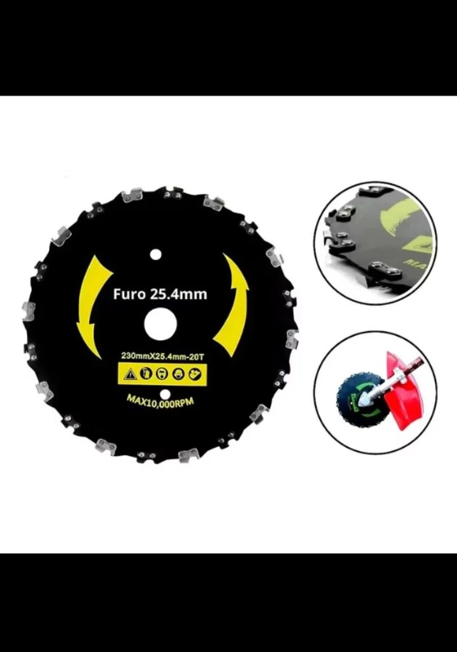 Disco de roçadeira dente de motosserra!