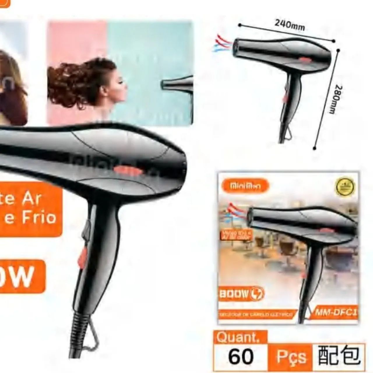 Secador de Cabelo 800w
