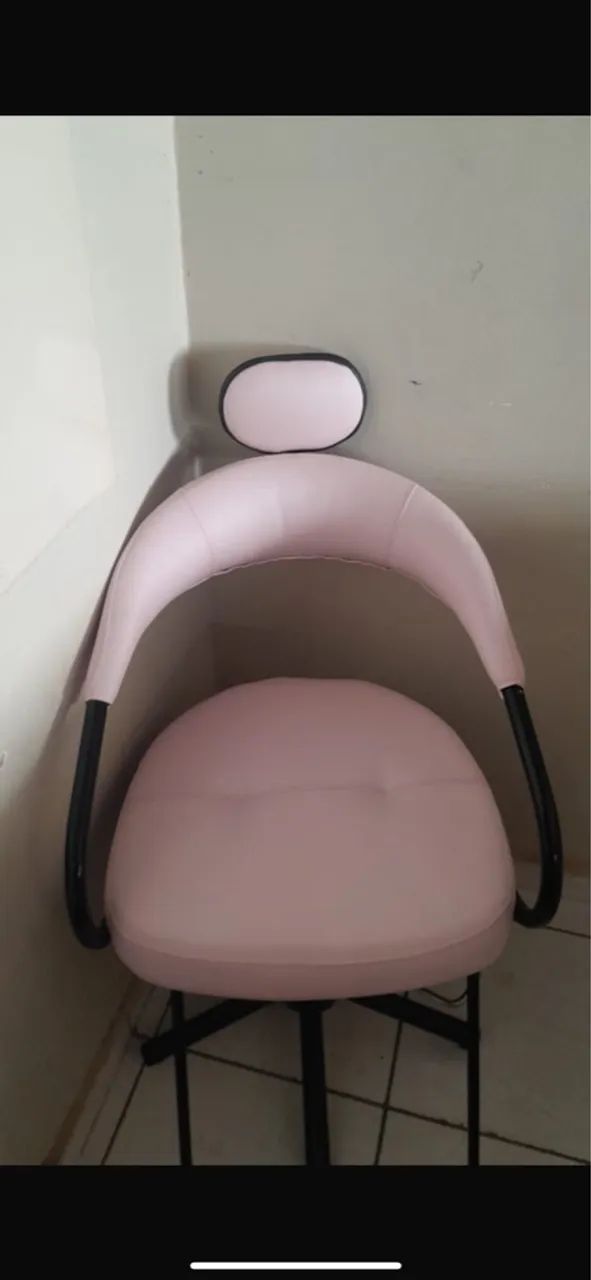 Pink Chair with Backrest