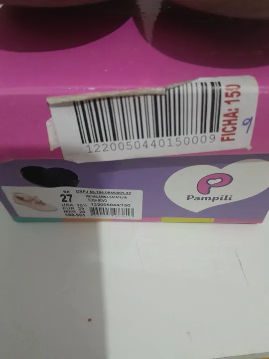 Sapatilhas Pampili Bebê - Rosa - - Foto 2