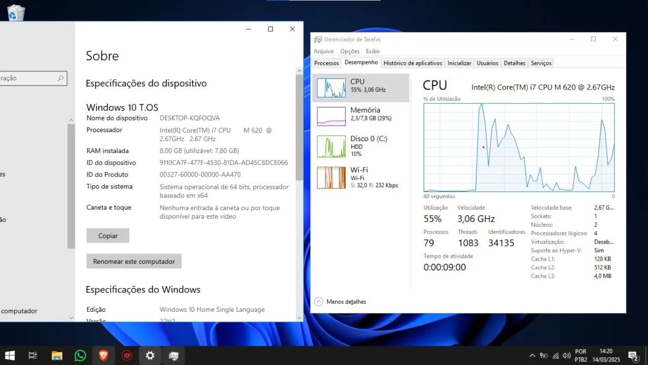 Notebook Hp ProBook i7 8GB