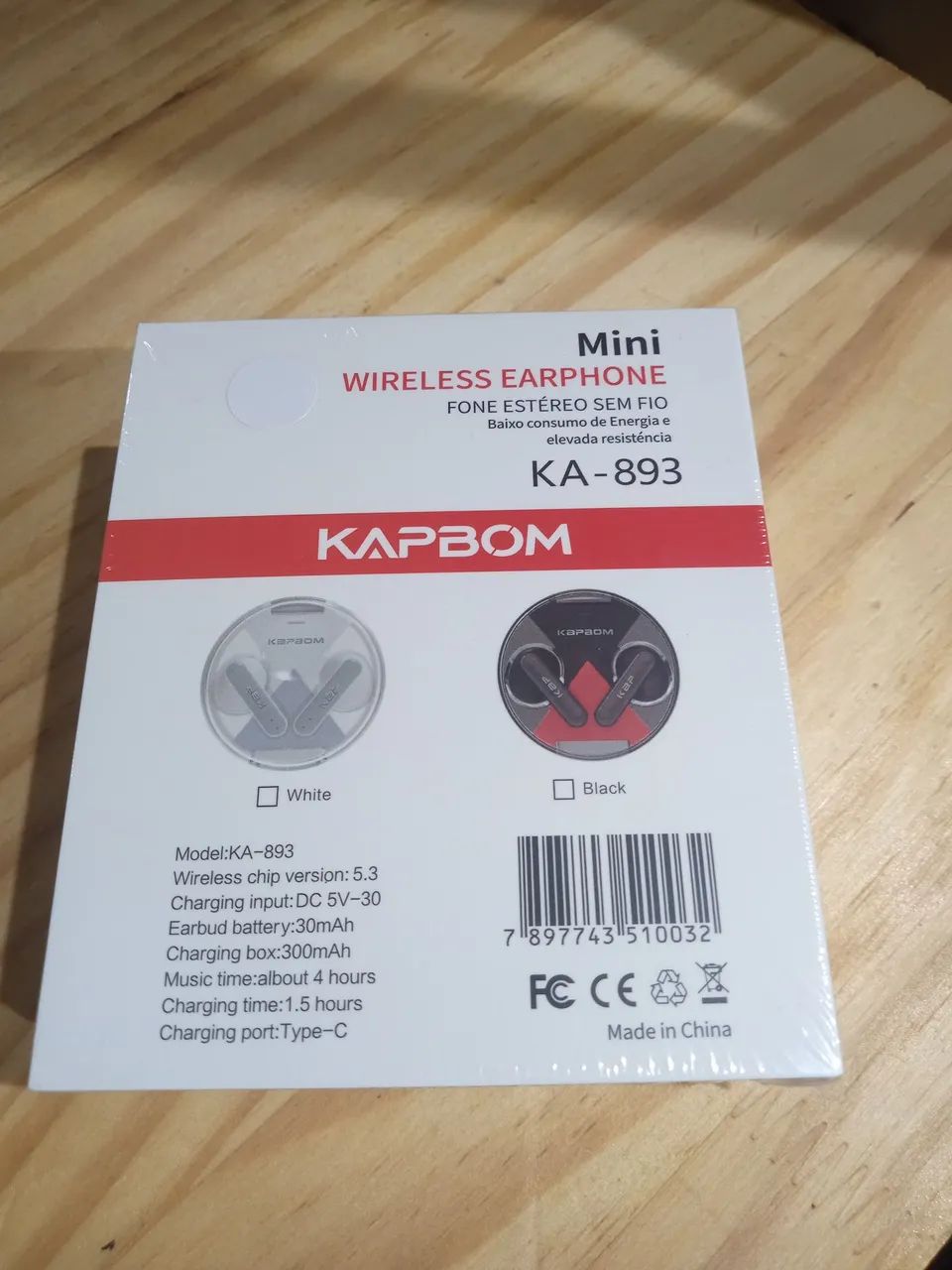 Fone De Ouvido Ka893 Sem Fio Bluetooth - Kapbom - Foto 2