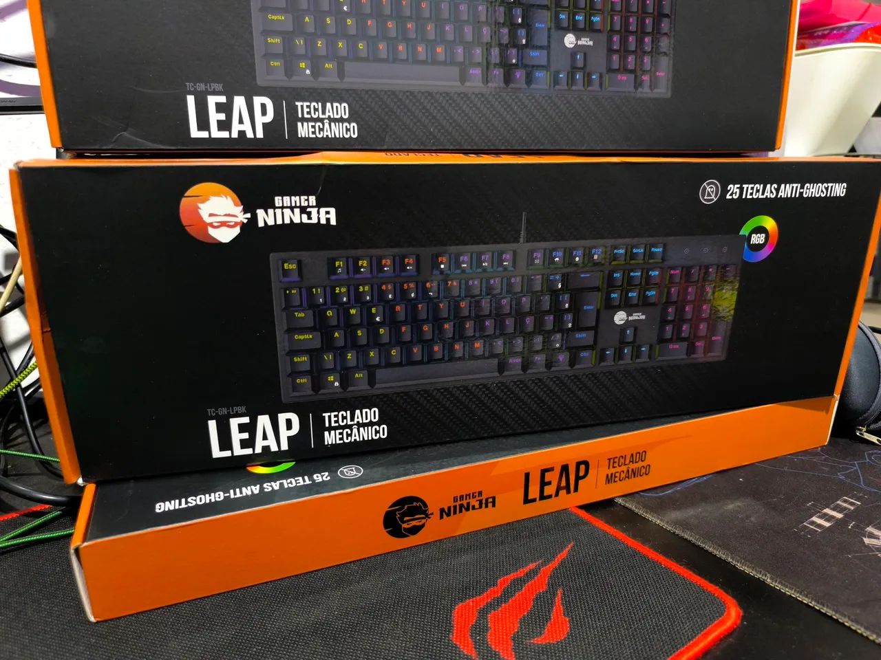Teclado mecânico gamer RGB ninja 