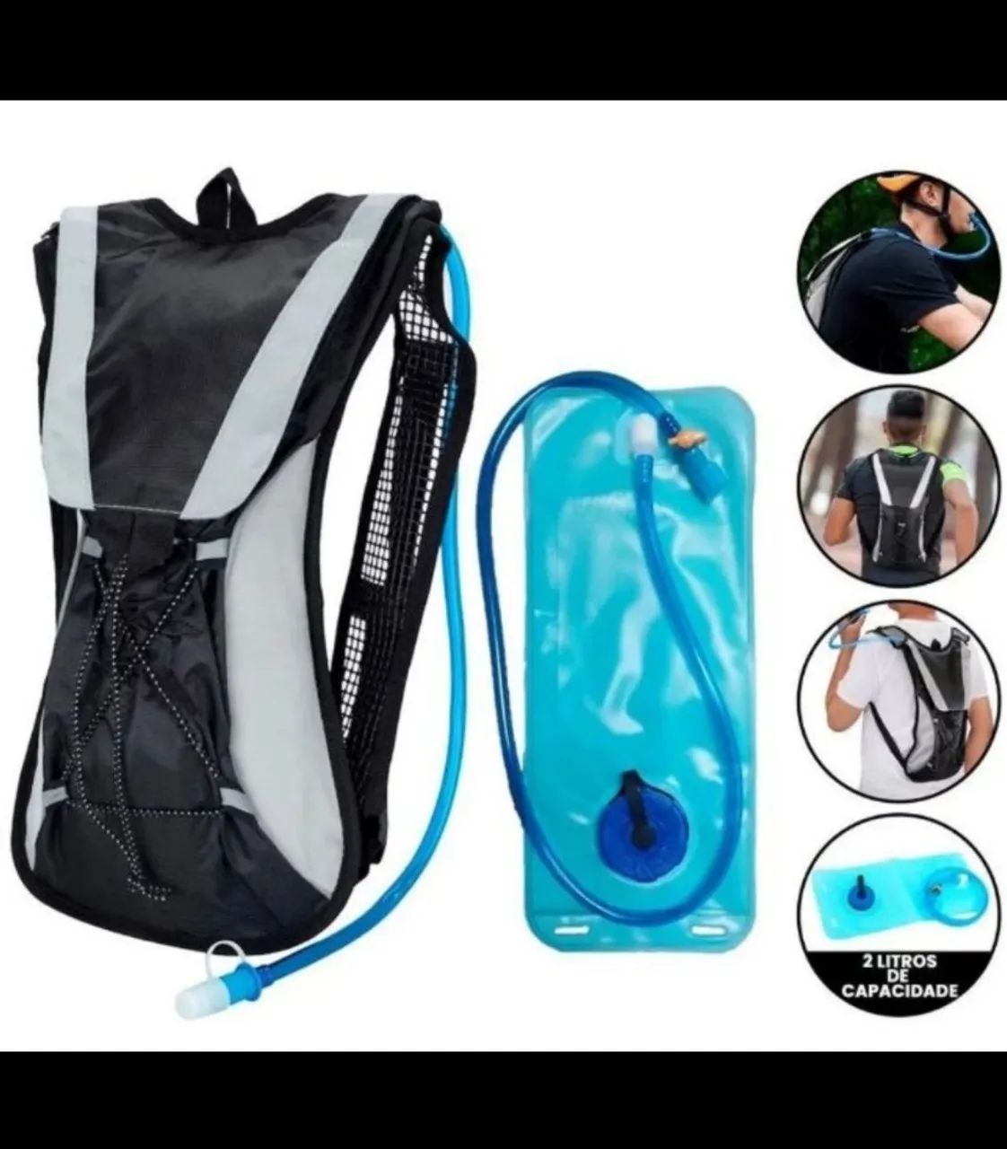 Mochila térmica de Hidratação Ciclismo com refil de 2 litros  - Foto 6