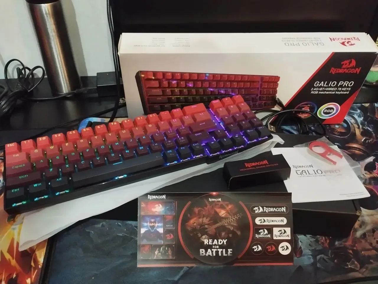 Teclado Mecânico Redragon GALIO PRO RGB