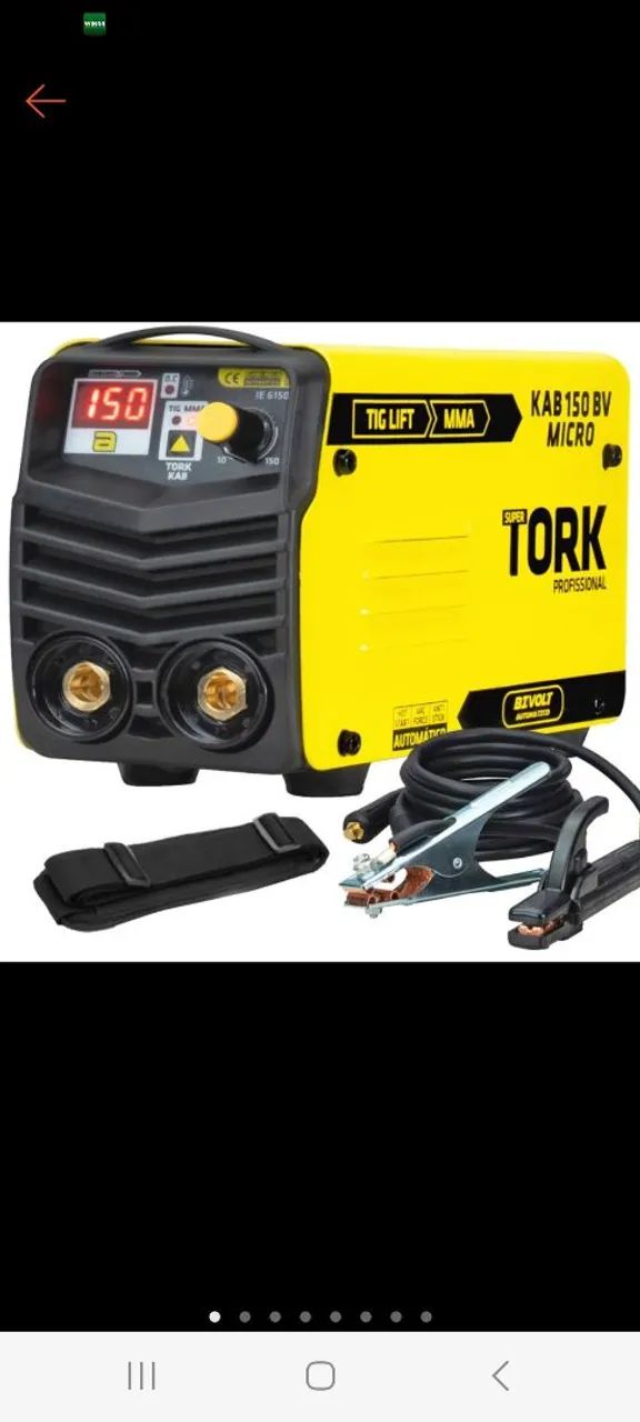 Solda Tork KAB 150 BV Micro MMA TIG Lift Bivolt - Foto 2