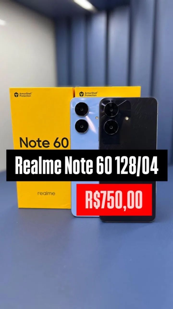 Celular Realme Note 60 04 Ram 128 gb Lacrado Oferta Final de Semana + Entrega Gratis