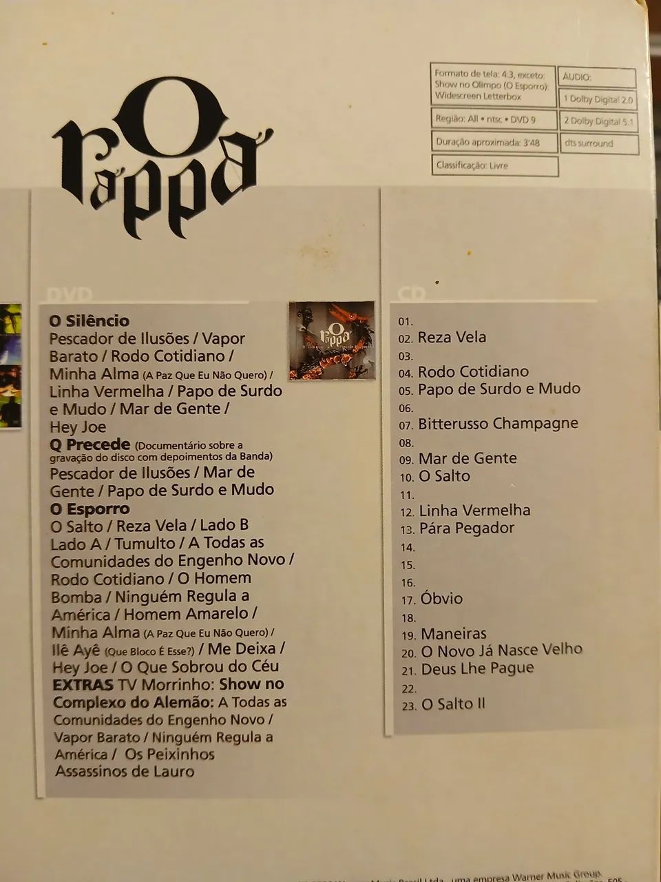 DVD + CD / O Rappa - O silêncio q precede o esporro - Foto 3