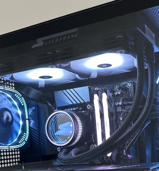 Water Cooler SuperFrame ISENGARD, ARGB, 240mm, Intel-AMD, Controladora, Black, SF-W240 - Foto 2