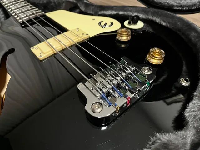 Baixo Epiphone Jack Casady com Case Original e Ferragens Hipshot - Foto 4