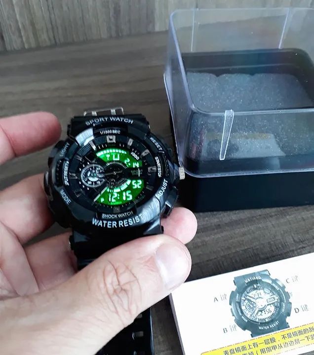 Relógio de pulso Espotivo/ Casual Preto - Foto 4