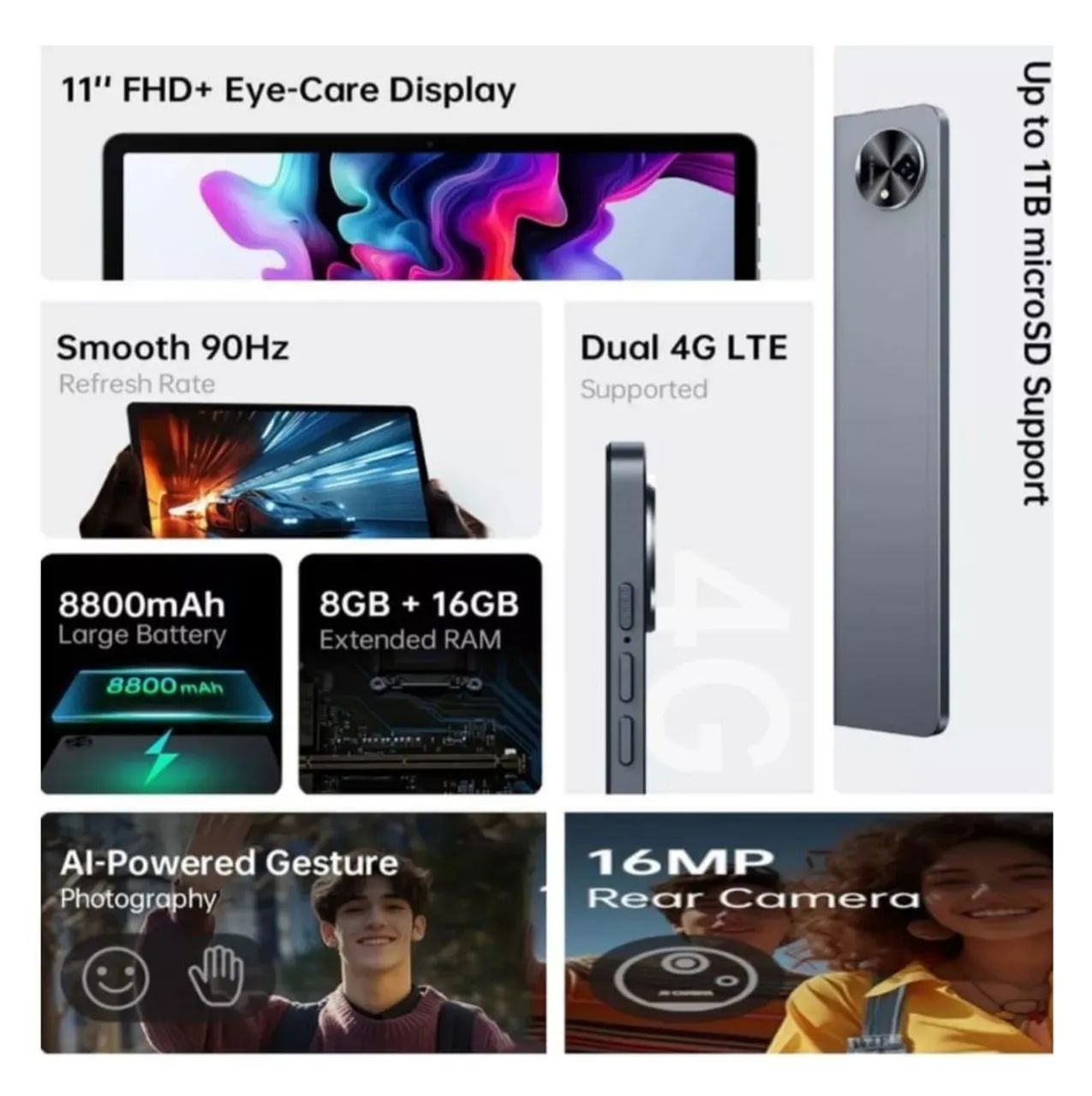 Tablet Xiaomi Black Shark Pad 6 256gb 8gb RAM global leitor de chip e Wi-Fi  - Foto 3