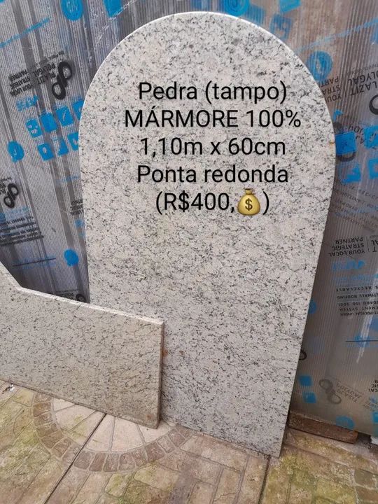 Tampo de Pedra Mármore 1,10m x 60cm