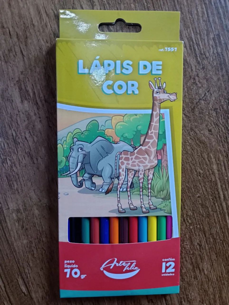 Lápis de Cor Premium Antibacteriano 12 Cores Vibrantes - Foto 2