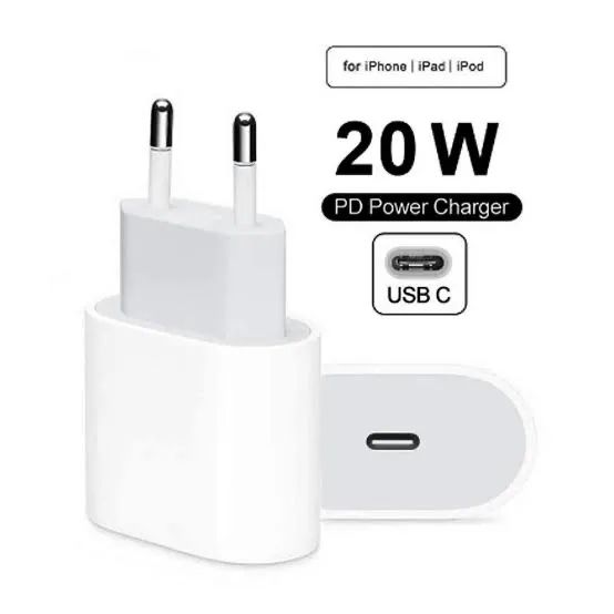 Fonte Carregamento Rápido 20W PD para iPhone, iPad e iPod - Novo