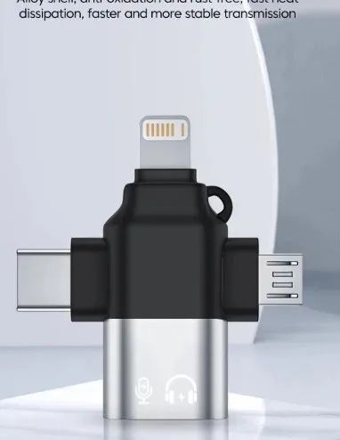 Adaptador OTG IOS V8 Tipo C KNUP HM006  - Foto 3