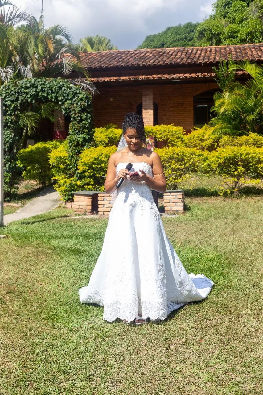 vestido de noiva azul