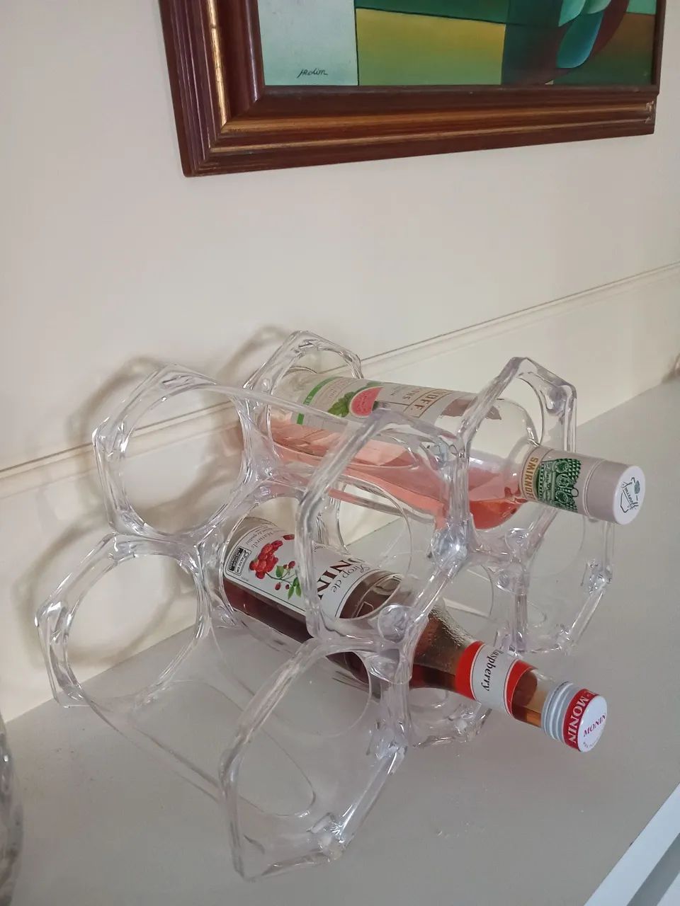 Suporte de acrílico para vinho - Foto 3