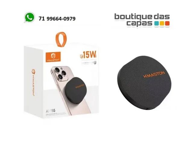CAIXA DE SOM 15W INDUÇÃO H MASTON AM55 SUPORTE MESA COM CARREGAMENTO MAGNETICO