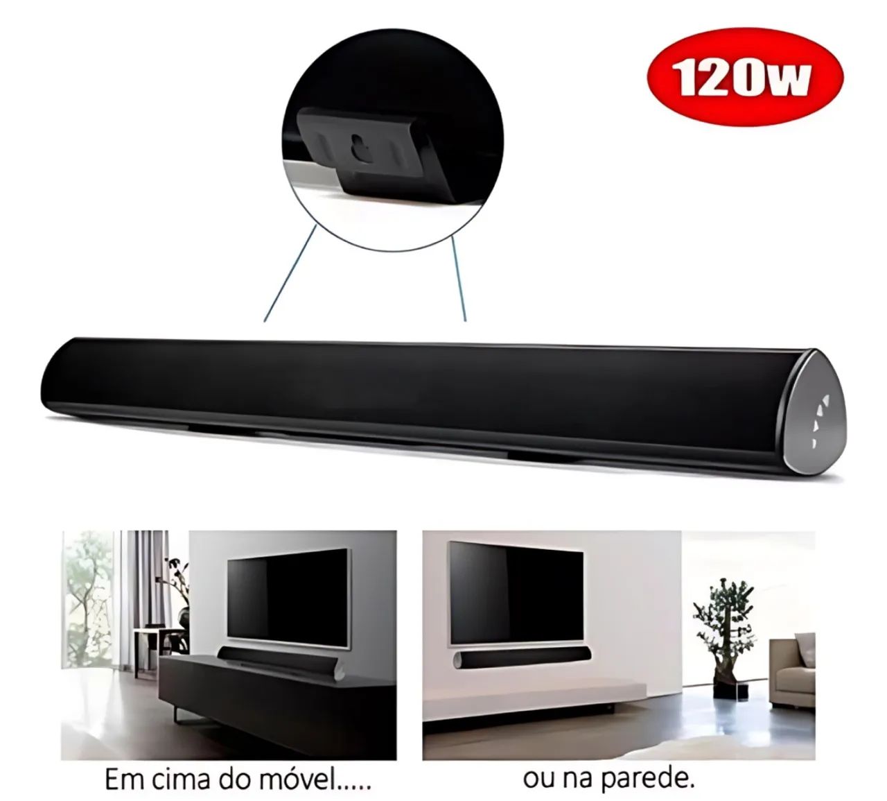 Soundbar 120W com Bluetooth - Alta Qualidade
