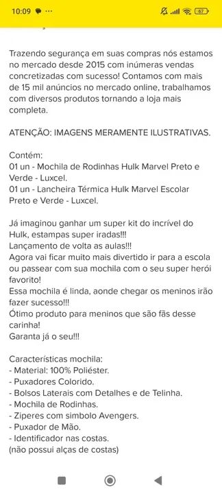 Mochila Rodinhas+ Lancheira Térmica  - Foto 2