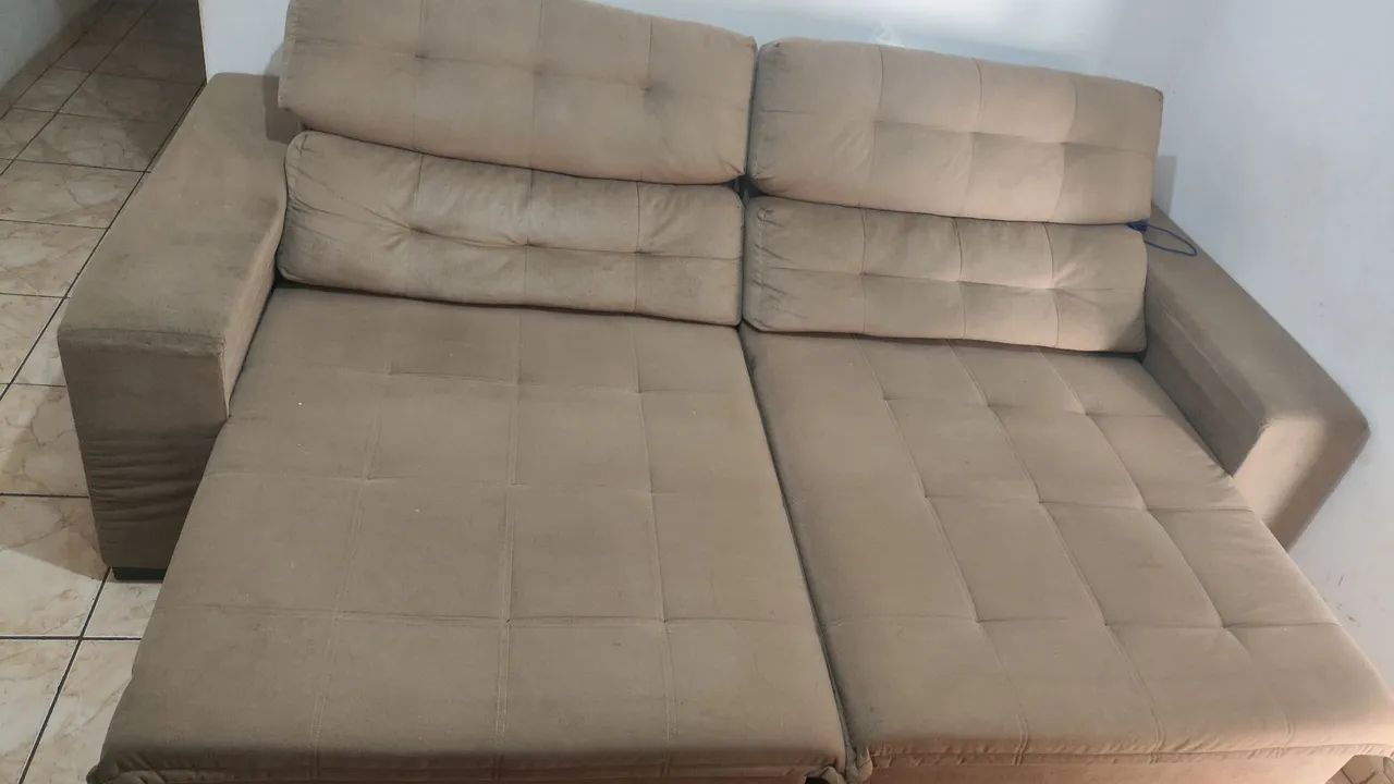 Sofá Retrátil e Reclinável 4 Lugares 2,5m - Foto 3