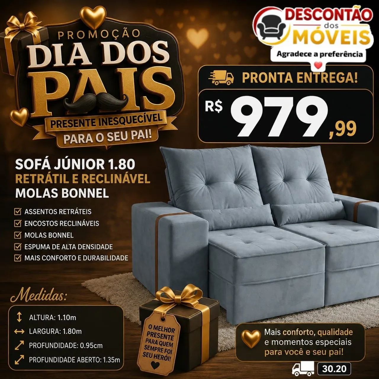 Sofá Retrátil 