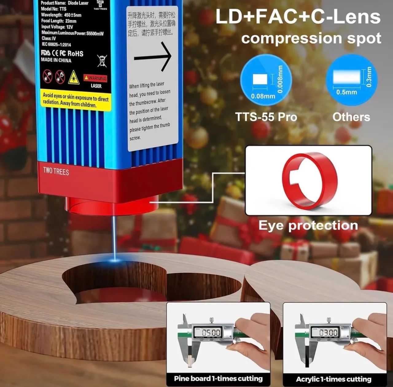 Impressora Gravadora Corte Laser 5.5w Cnc 40w 30x30cm +rolo Rotativo Two Trees