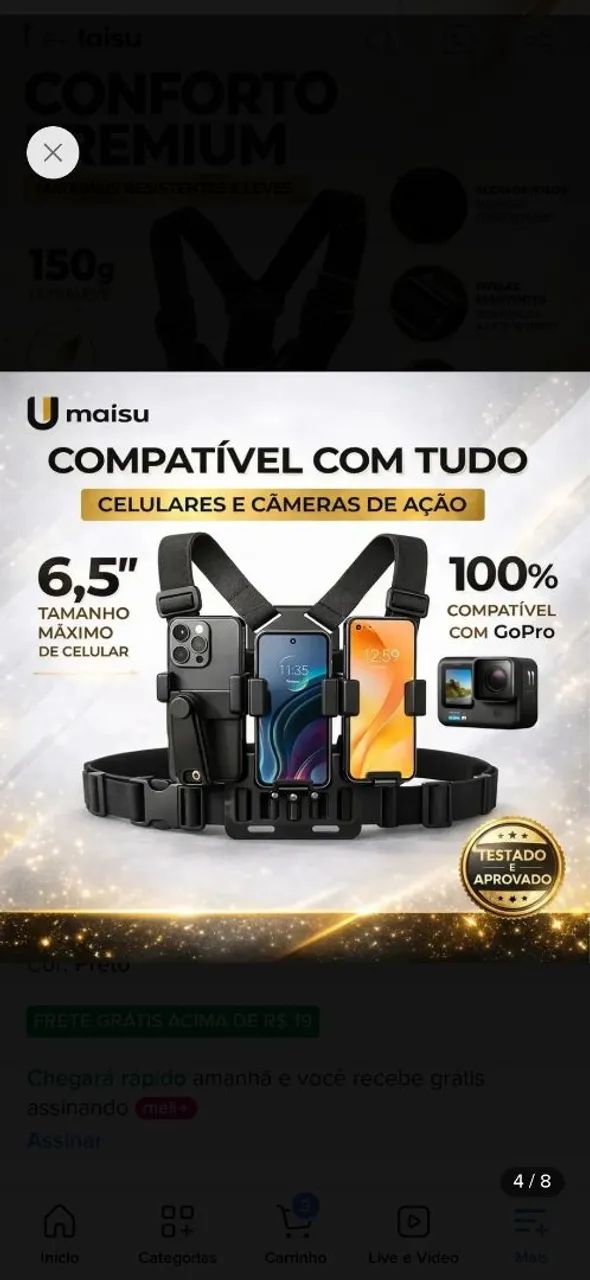 Suporte de celular peito - Foto 3