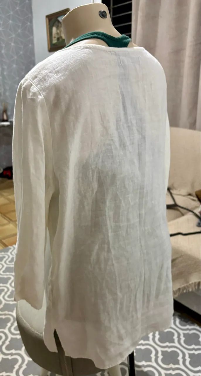  Blusa puro linho branca.  - Foto 2